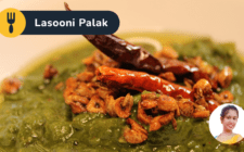 Dhaba Style Lasooni Palak Sabji Recipe